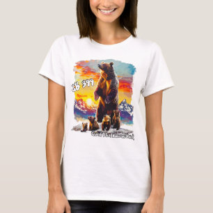 T-shirt Grizzly Bear 399 4 Cubs Grand Teton National Park