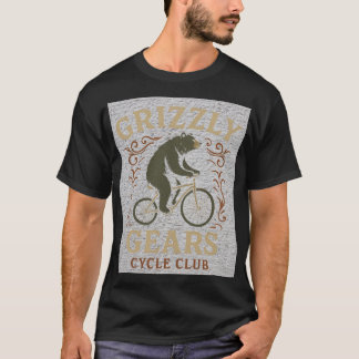 T-shirt Grizzly Bear Cycling — « Grizzly Gears Cycle Club