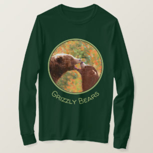 T-shirt Grizzly Bear Mom and Cub Painting - Wildlife Art