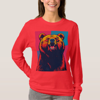 T-shirt Grizzly Bear Pop Art