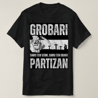 T-shirt Grobari Partizan Noir Blanc