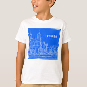 T-shirt Grodno Belarus Architecture Ville Vue Cathédrale