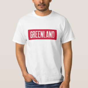 T-shirt Groenland Kalaallit Nunaat Typographie rouge