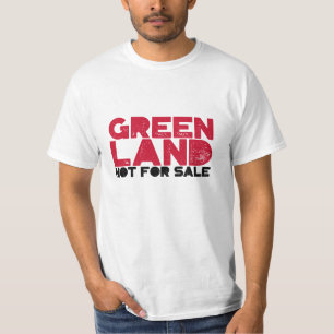 T-shirt Groenland non à vendre Rouge Black Typographie