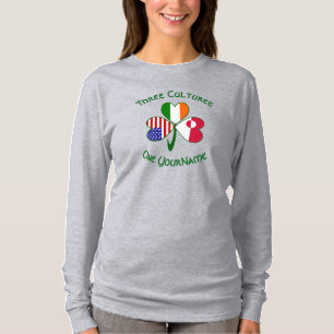 T-shirt Groenlandais Irlandais Américain Trèfle Personnali