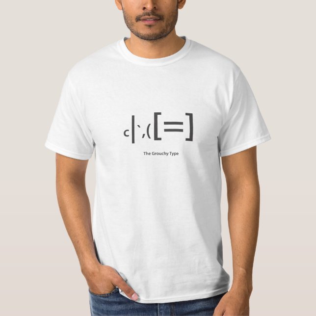 T-shirt grognon le "type " (Devant)