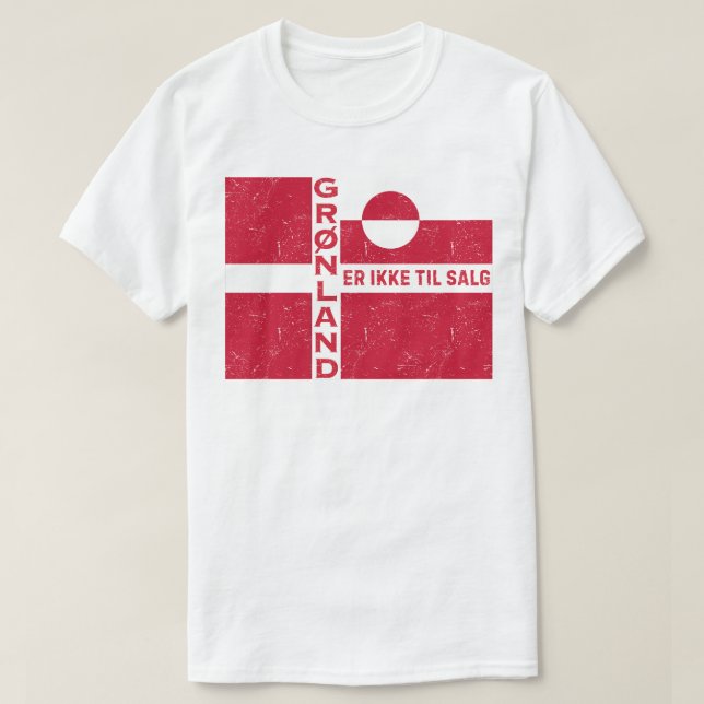 T-shirt Grønland Er Ikke Til Salg Flag (Design devant)