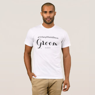 T-shirt Groom personnalisé de l'ensemble nuptial