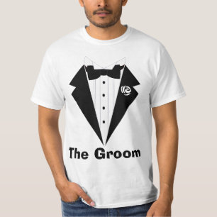 T-shirt Groom, tuxedo