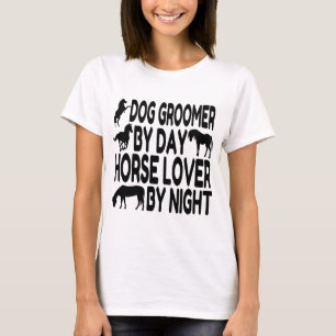 T-shirt Groomer de chiens d'amour du cheval