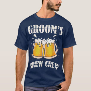 T-shirt Grooms Brew Crew Bière Enterrement de Vie de Garço
