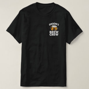 T-shirt Groom's Brew Crew Funny Groomsmen Bachelor Party