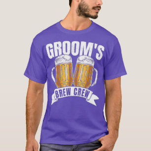 T-shirt Grooms Brew Crew  Funny Group Beer Drinking Team