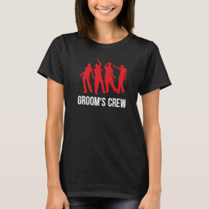 T-shirt Groom's Crew Drinking Squad Bachelor Party Stag Ni