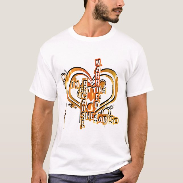 T-shirt Grooms drôles chemises de soirée célibataire (Devant)