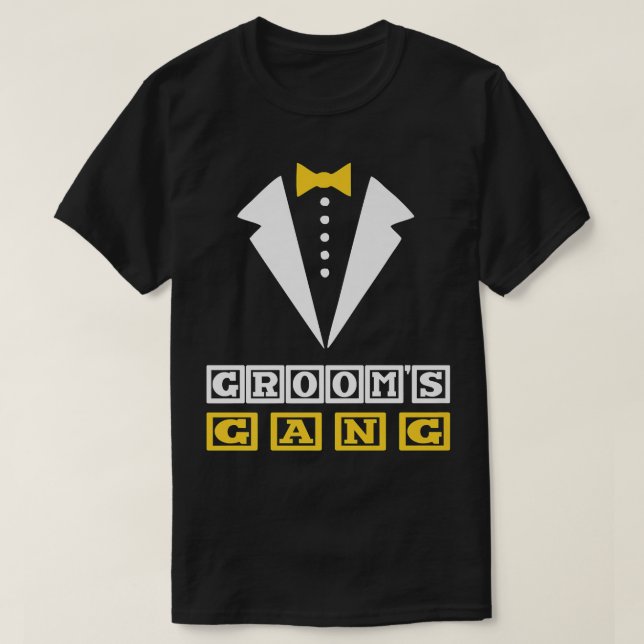 T-shirt Grooms Gang Funny (Design devant)