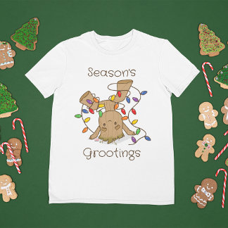 T-shirt Groot blotti dans les lumières des fêtes
