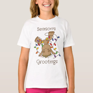 T-shirt Groot blotti dans les lumières des fêtes