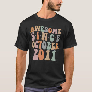 T-shirt Groovy Awesome depuis octobre 2011 11e anniversair