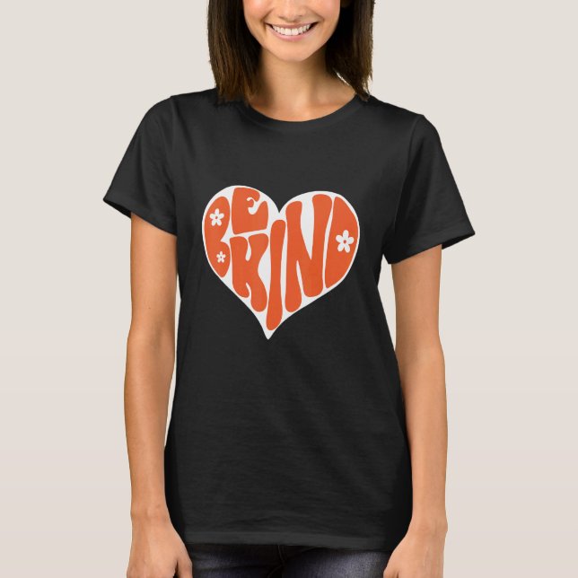 T-shirt Groovy Be Kind Always Peace Signs Choose Kindness  (Devant)