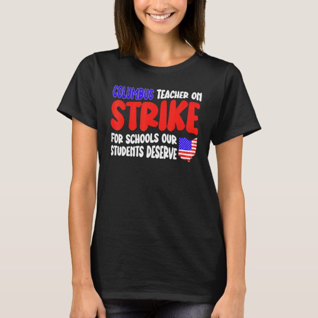 T-shirt Groovy Columbus Ohio School Teachers Strike OH Tea (Devant)