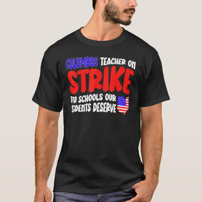 T-shirt Groovy Columbus Ohio School Teachers Strike OH Tea (Devant)