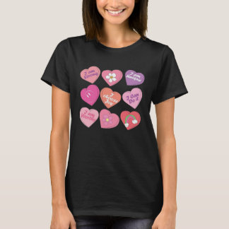 T-shirt Groovy Cute Pink Heart Funny Teacher Happy Valenti
