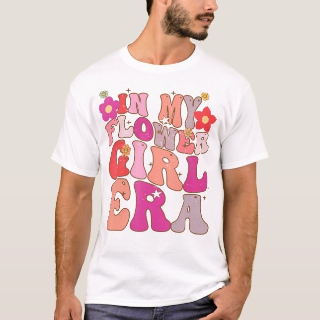T-shirt Groovy Dans Ma Fleur Fille Era Retro Soeur Toddler (Devant)