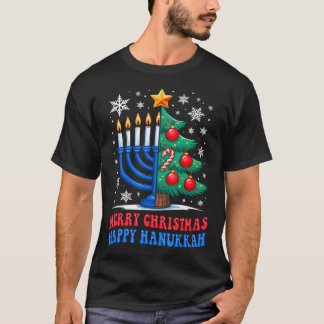 T-shirt Groovy Merry Chrismukkah Happy Christmas Hanukkah