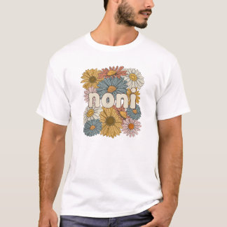 T-shirt Groovy Noni Grandmother Flowers