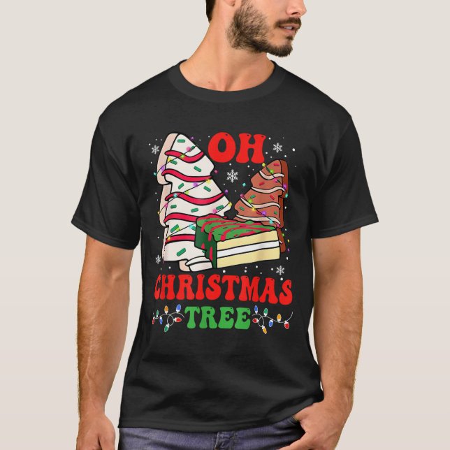 T-shirt Groovy Oh Christmas Tree Cakes Debbie Becky Jen Ca (Devant)