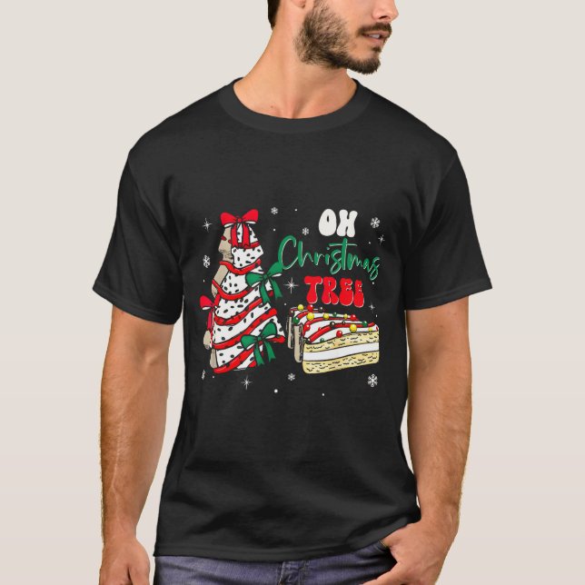 T-shirt Groovy Oh Christmas Tree Cakes Debbie Becky Jen Ca (Devant)