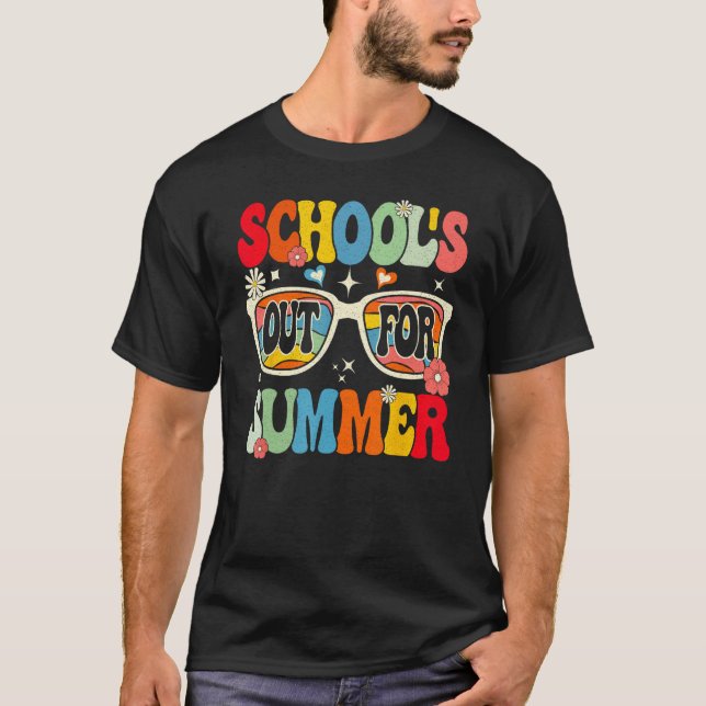T-shirt Groovy School s Out For Summer (Devant)