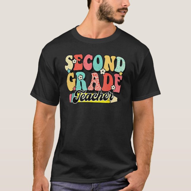 T-shirt Groovy Second Grade Teacher First Day 2nd Grade Gr (Devant)