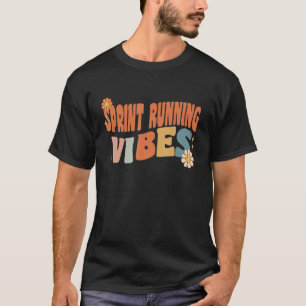 T-shirt Groovy Sprint Running Vibes Costume Retro Teachers