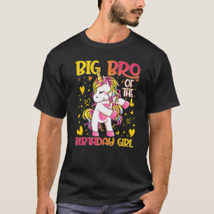 T-shirt Gros Bro De La Fille Anniversaire Flossing Unicorn