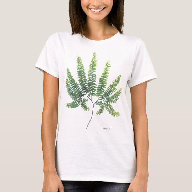 T-shirt Gros caractères de fougère de Maidenhair (Devant)