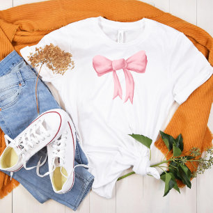 T-shirt Gros cordon d'aquarelle rose