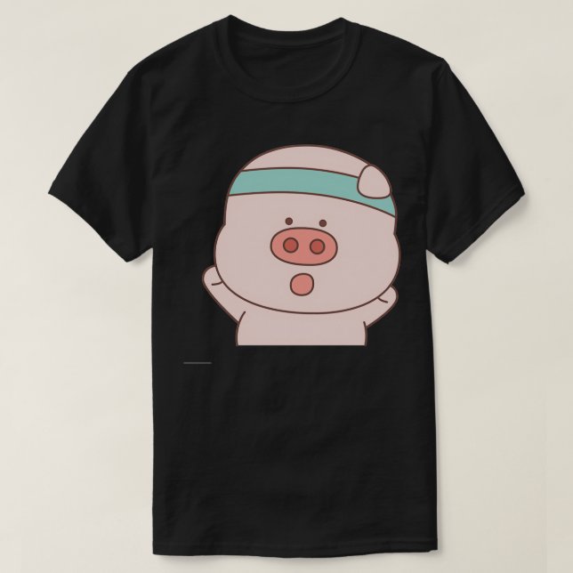 T-shirt Gros coup de cochon de lait (1) (Design devant)