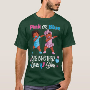 T-shirt Gros Frères Rose Ou Bleu Vous Aime Black Baby Gen