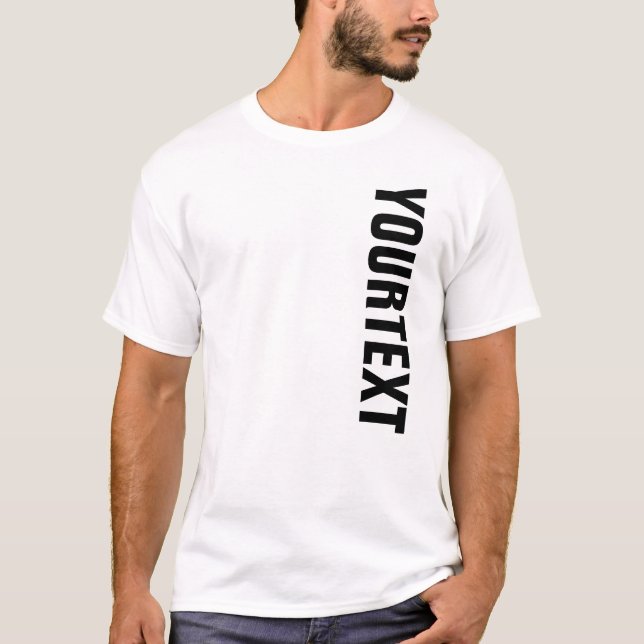 T-shirt Gros Gras Police Texte ou Nom Modèle Mens Moderne (Devant)