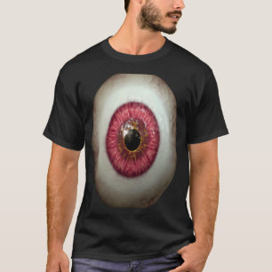 T-shirt Gros Oeil Rouge Creepy Yeux Effrayants Costume Hal