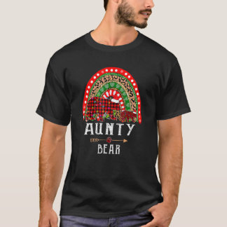 T-shirt Gros Ours Noël Arc-en-ciel Léopard Famille Christ