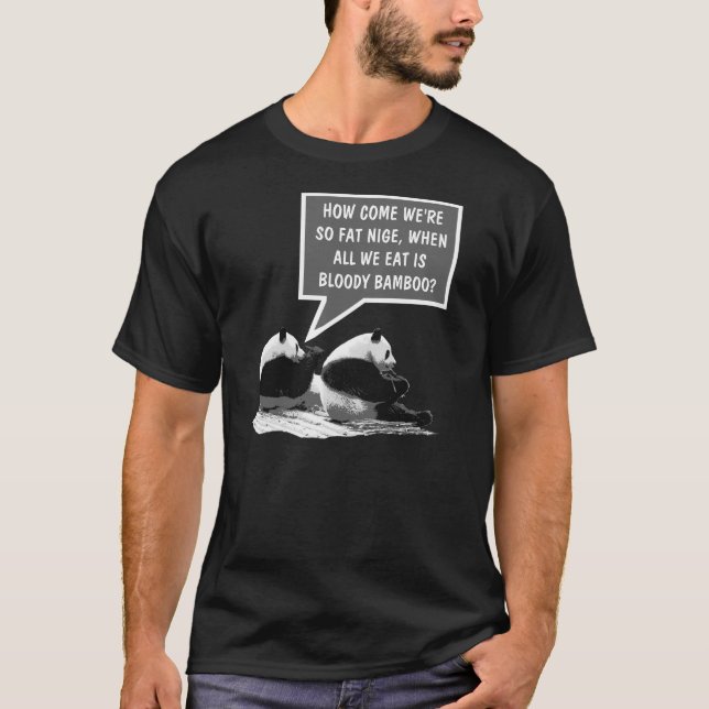 T-shirt Gros panda drôle (Devant)