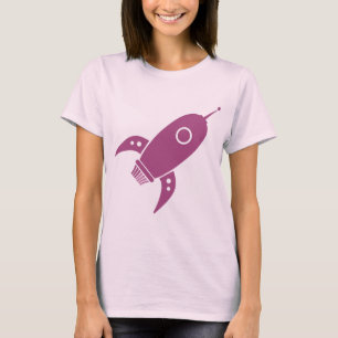 T-shirt Gros rose de bateau de rétrofusée