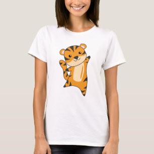 T-shirt Gros Tigre Gros Chat Cute Animaux Pour Enfants