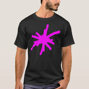T-shirt Grosse Étincelle - Magenta sur Fond Sombre