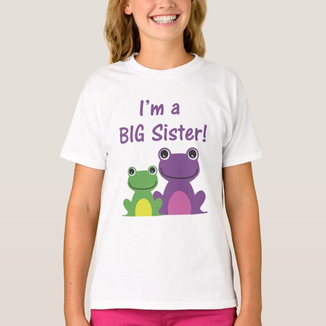 T-shirt Grosse grenouille T frère (violet/vert) (Devant)