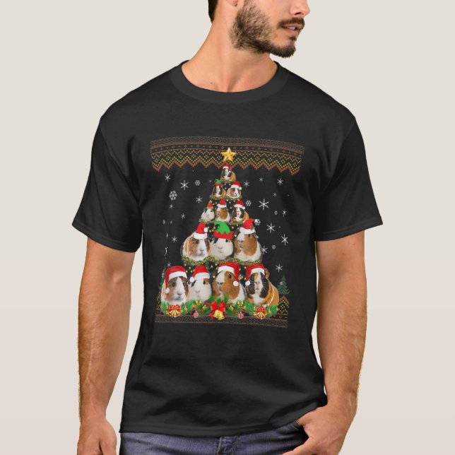 T-shirt Grosse Guinée Cochon Noël laid Sweet Noël (Devant)
