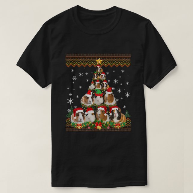 T-shirt Grosse Guinée Cochon Noël laid Sweet Noël (Design devant)